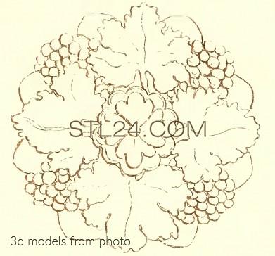 Розетки (ROSETTE_1365 -  | 3D model 3DSMAX / OBJ / STL) 3D модель для ЧПУ станка